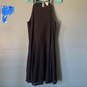 Black Floral casual teen dress